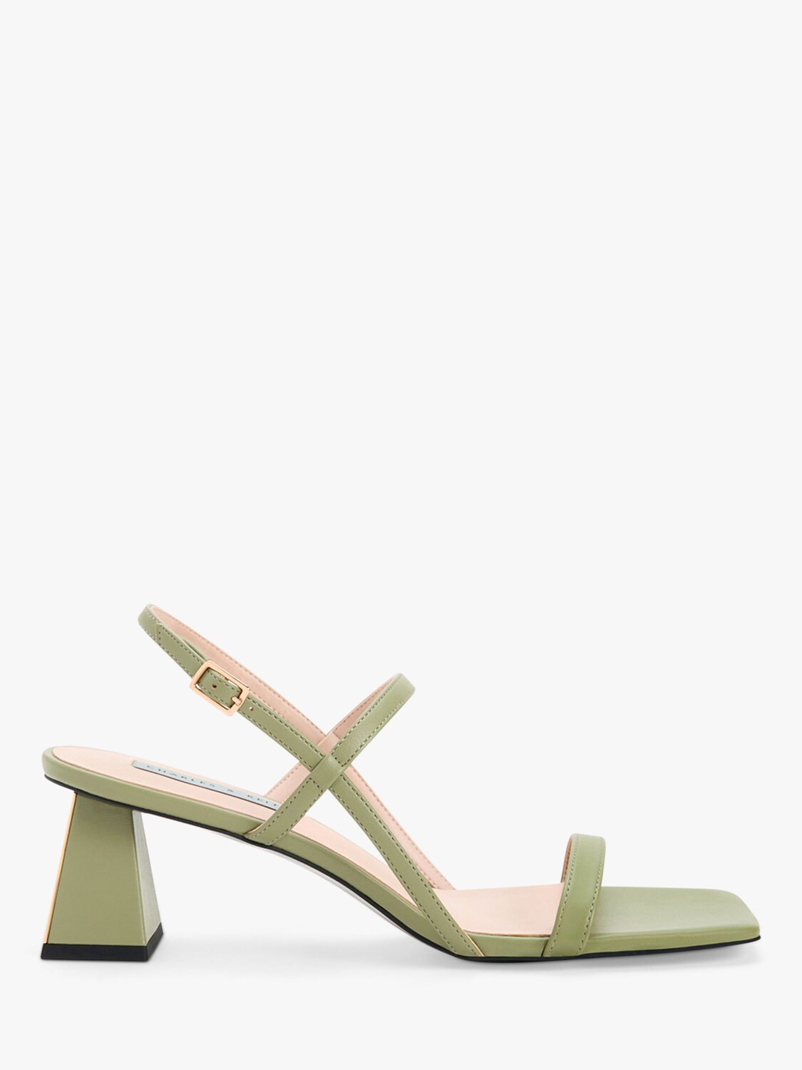 

Сандалии CHARLES & KEITH из искусственной кожи с квадратным носком, зеленые