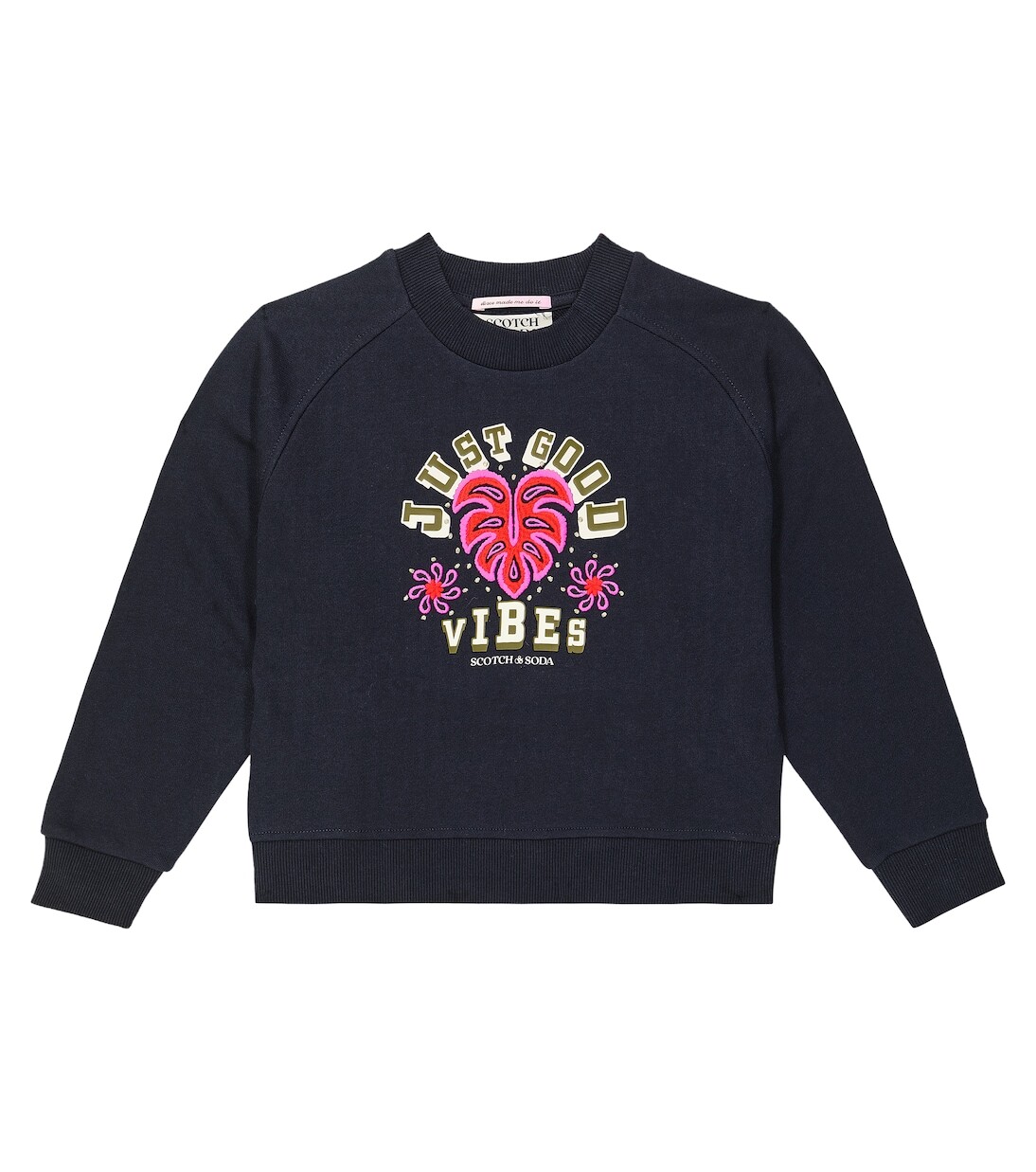 

Толстовка из хлопкового джерси с вышивкой Scotch & Soda Kids, черный