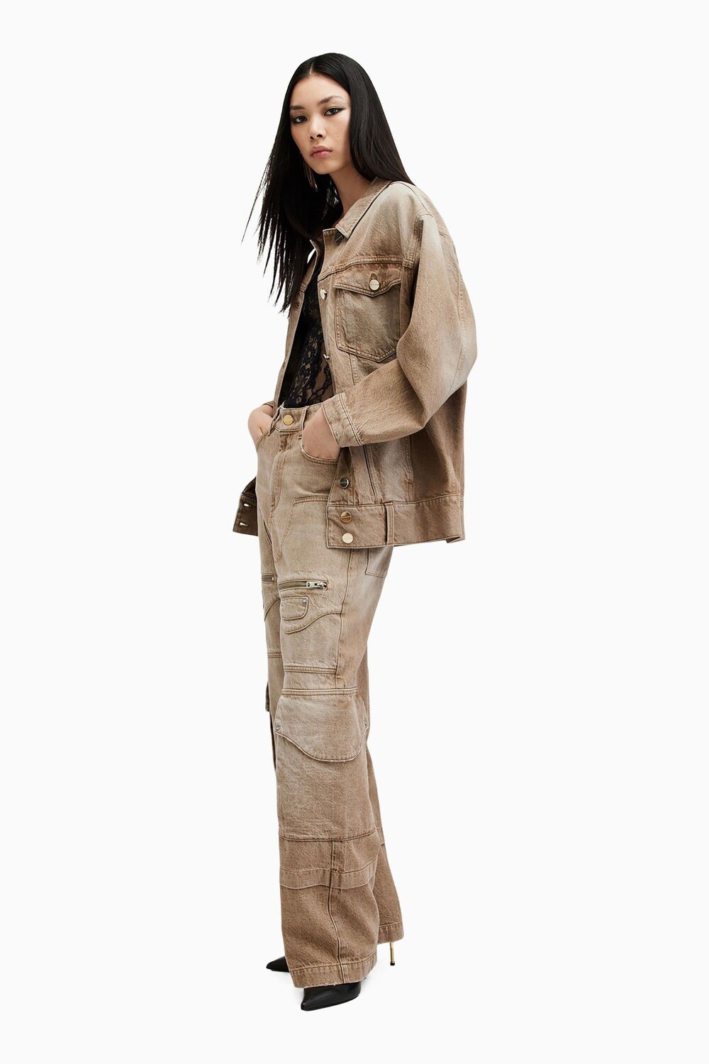 

Джинсы allsaints archie All Saints, коричневый