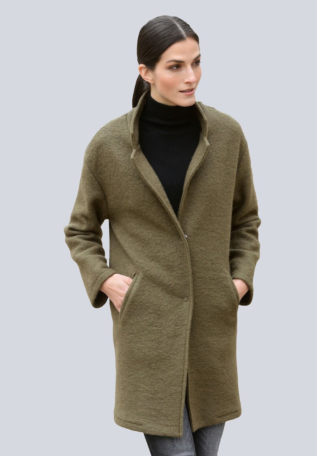 

Короткое пальто Alba Moda, хаки