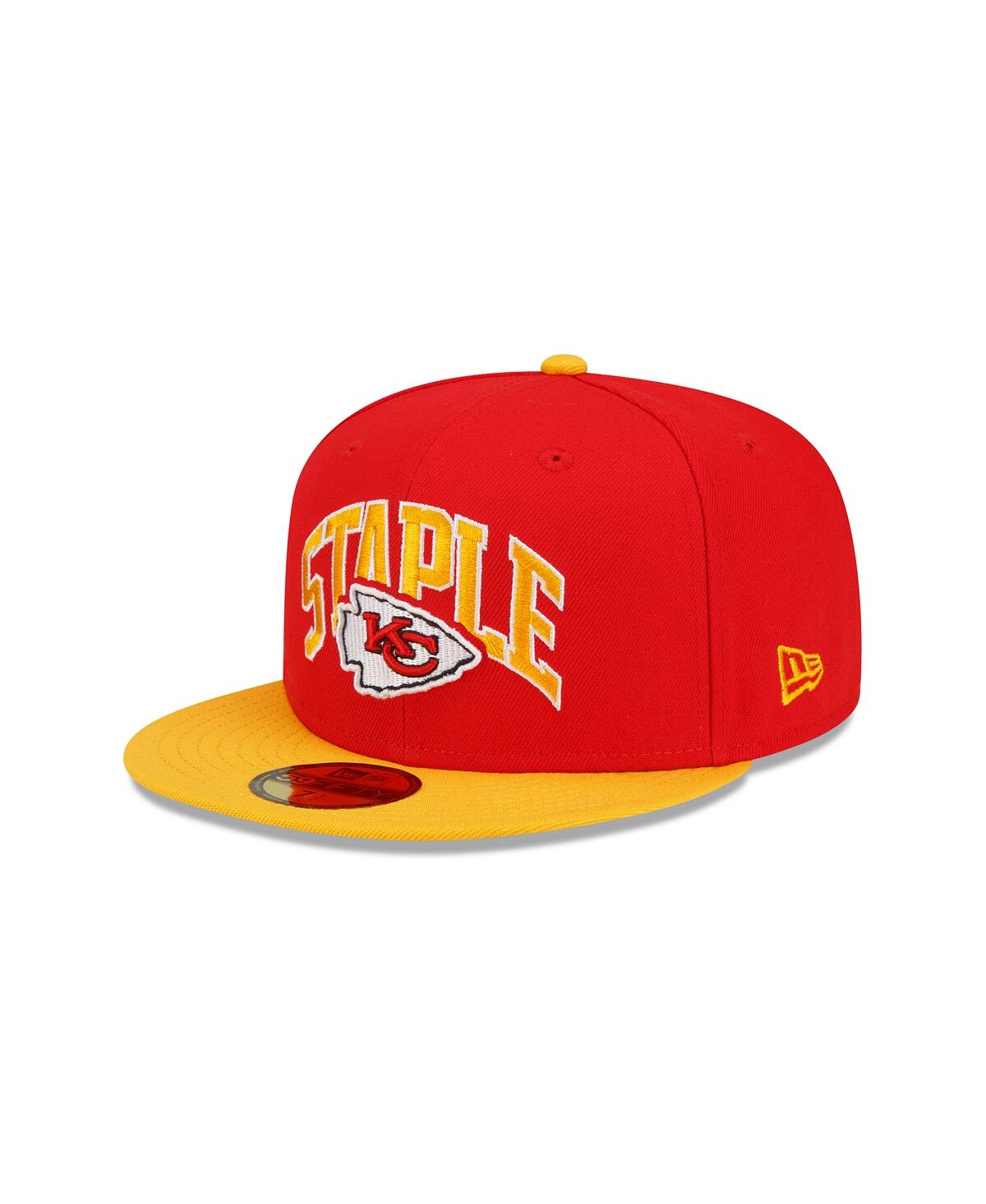 

Мужская шляпа X Staple Red, Gold Kansas City Chiefs Pigeon 59Fifty. New Era