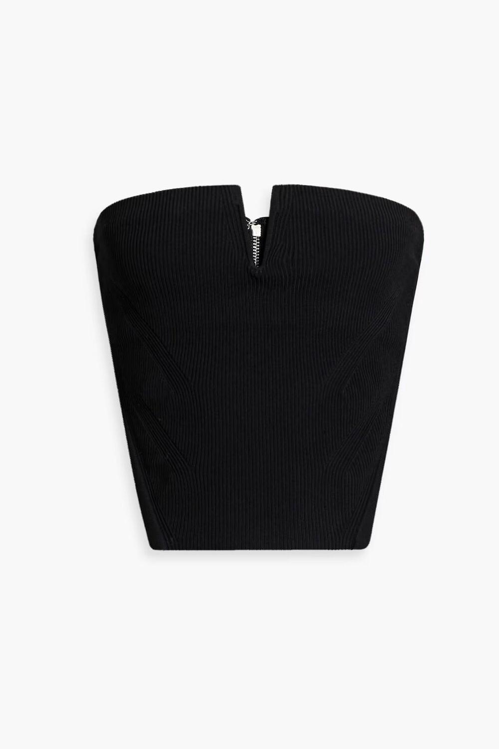 

Топ без бретелек в рубчик Dion Lee, черный
