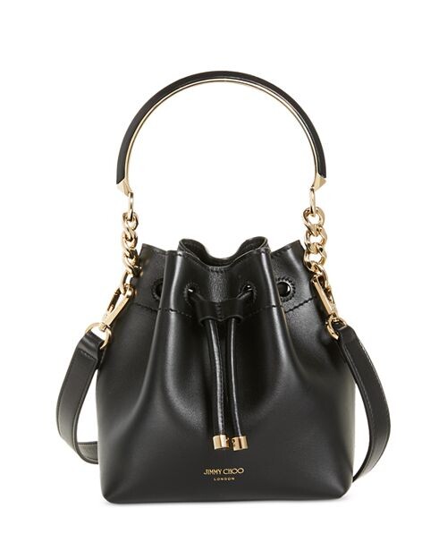 

Маленькая кожаная сумка-мешок Bon Bon Jimmy Choo, цвет Black