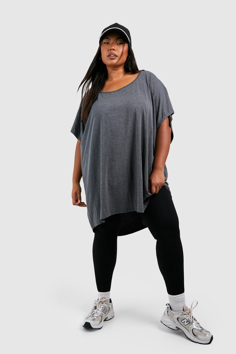 

футболка оверсайз Boohoo, угольный