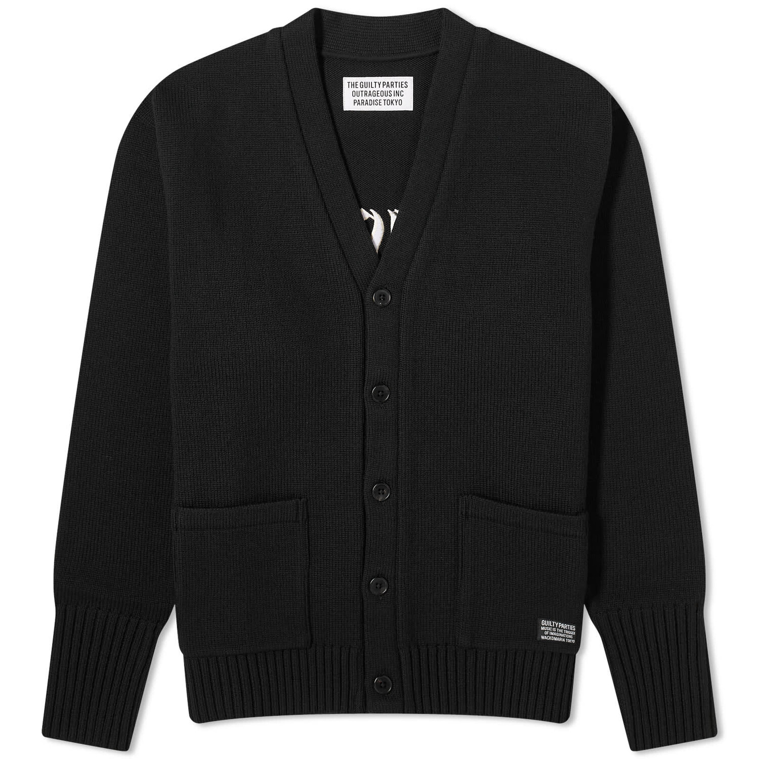 

Кардиган Wacko Maria Lettered Logo Wool, черный