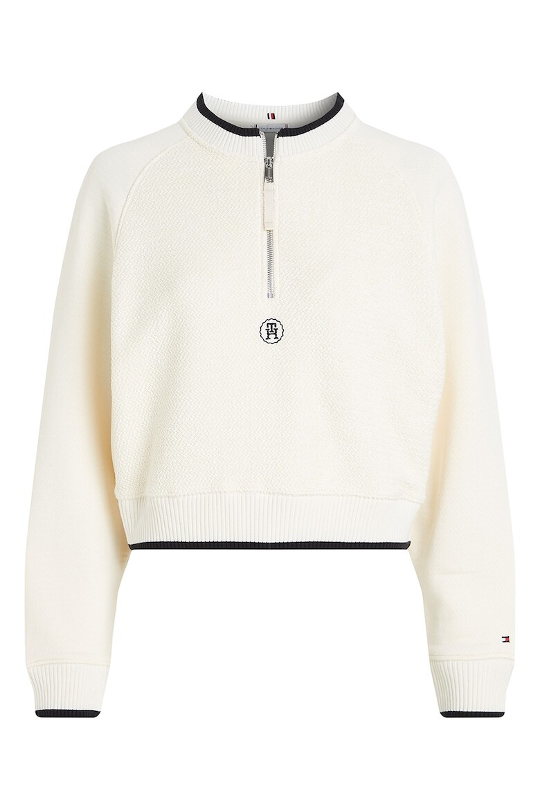 

Укороченная толстовка с короткой молнией Tommy Hilfiger, белый