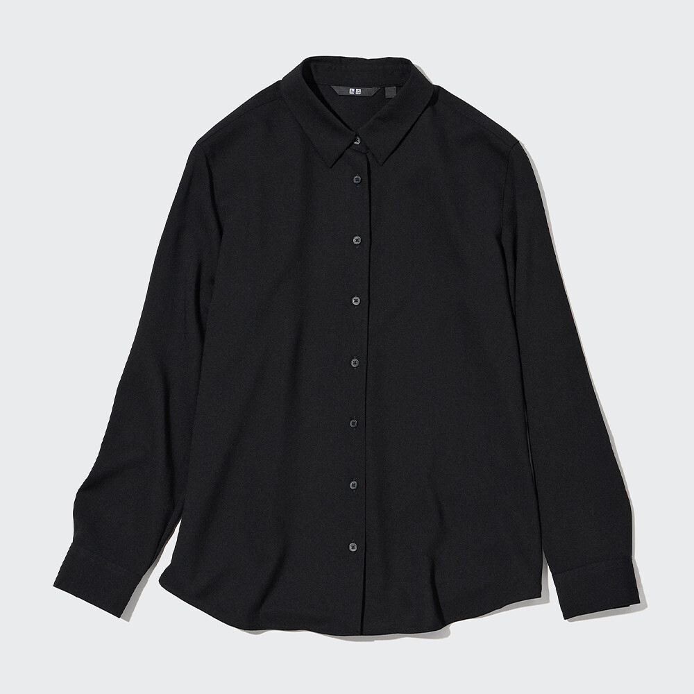 

Рубашка Uniqlo Cloud модная, черный