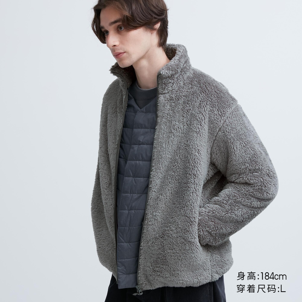 

Предпродажа Uniqlo, мужская и женская длинная бархатная флисовая куртка на молнии, флисовая куртка с воротником-стойкой