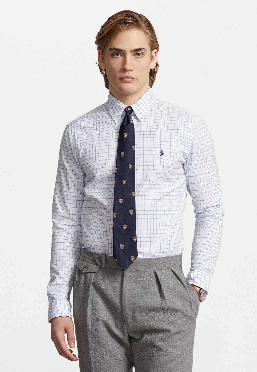 

Рубашка LONG SLEEVE Polo Ralph Lauren, цвет blue/white