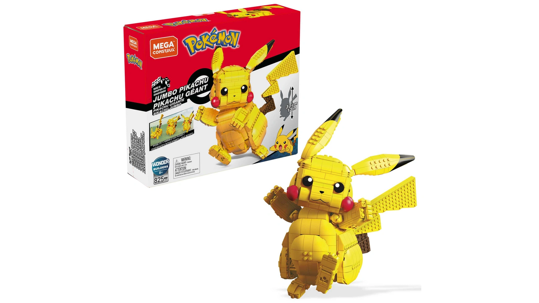 Mega Construx Pokémon Джамбо Пикачу значки пикачу для девочки