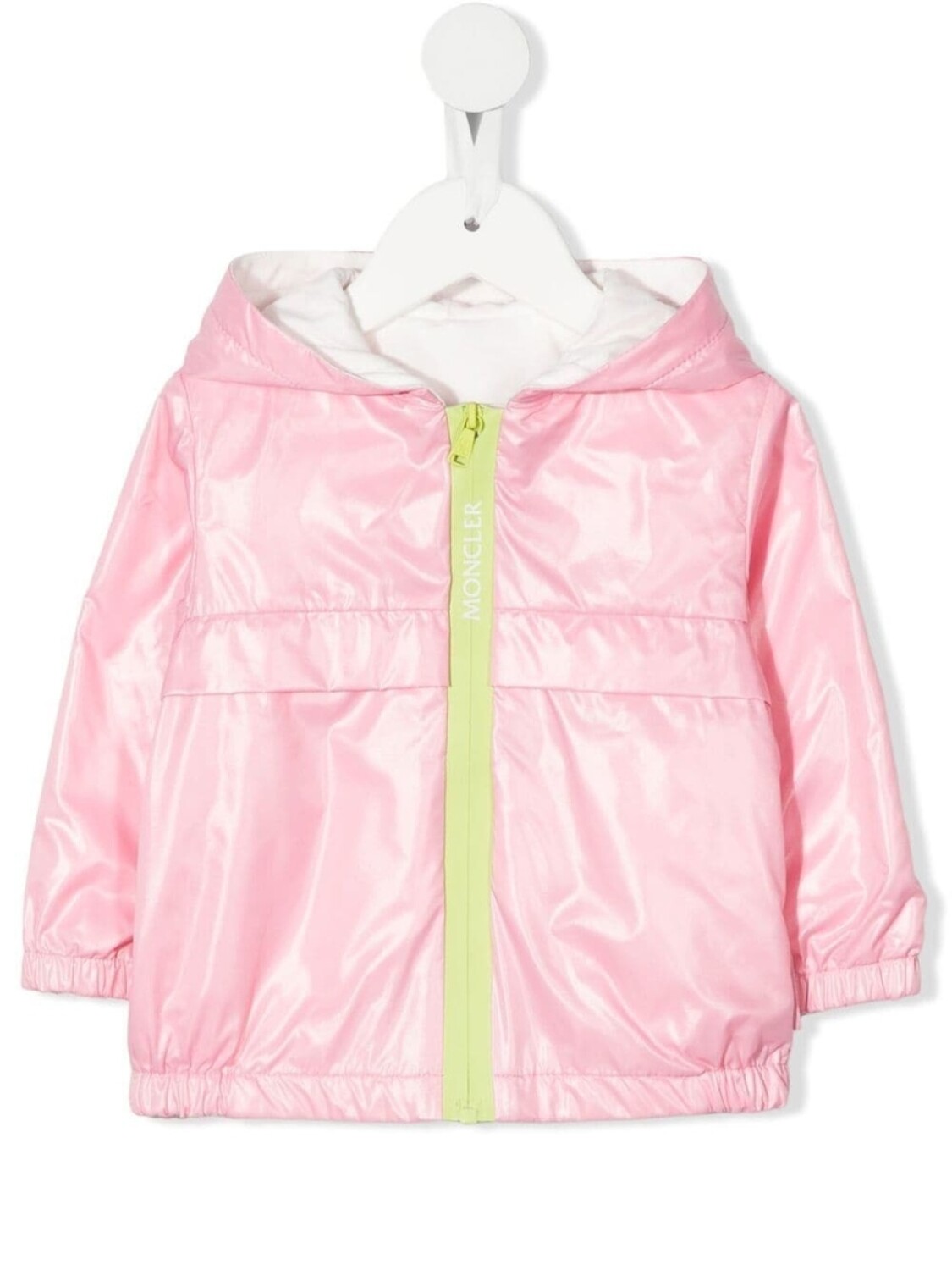 

Moncler Enfant ветровка с капюшоном и логотипом, розовый