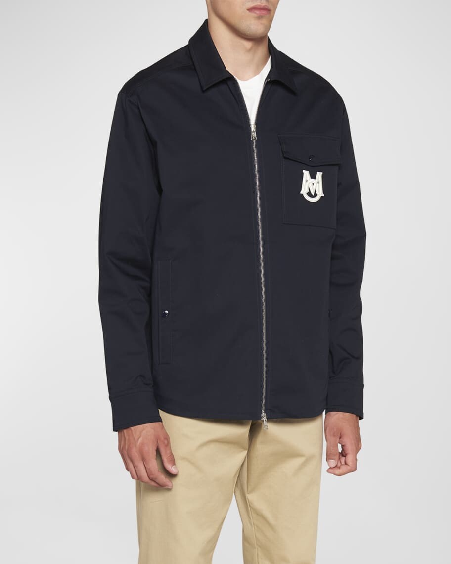 

Мужская куртка-рубашка с молнией во всю длину Moncler, Черный