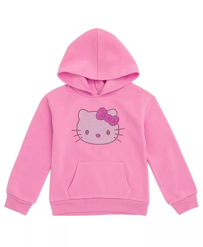 

Флисовый пуловер с капюшоном для маленьких девочек Hello Kitty, розовый