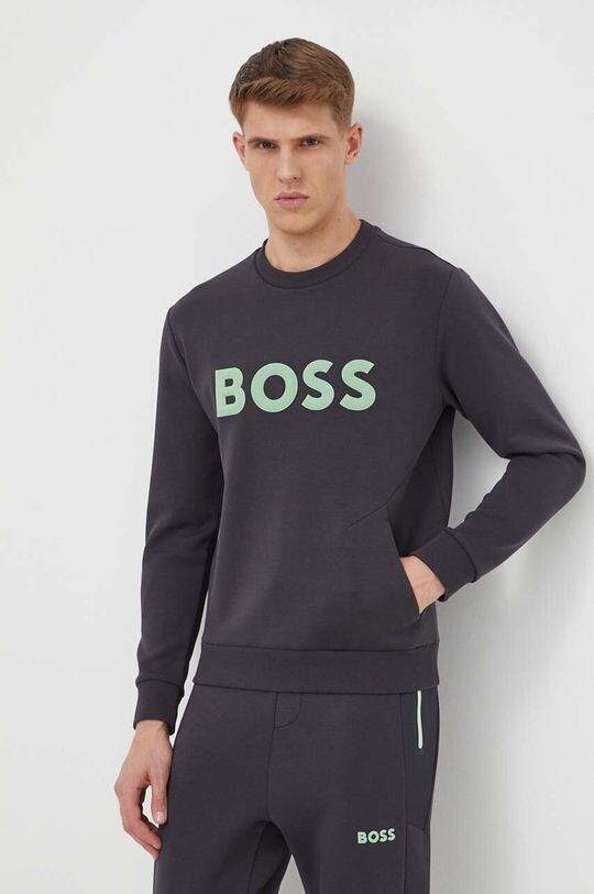 

Толстовка с капюшоном Boss Green, серый