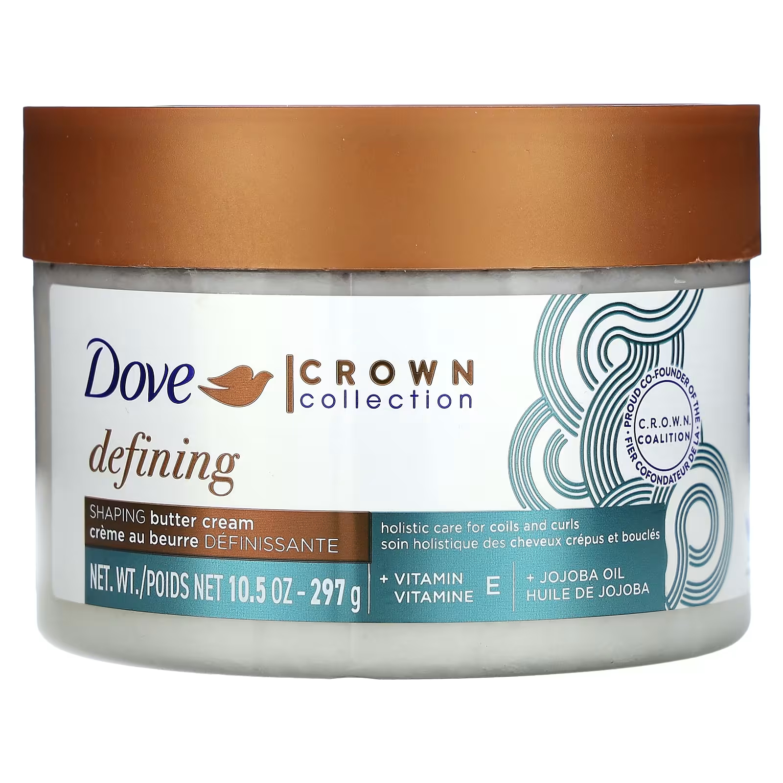 Крем моделирующий Dove Crown Collection Defining масляный, 297 г dove amplified textures крем с маслом для придания формы 10 5 унций 297 г