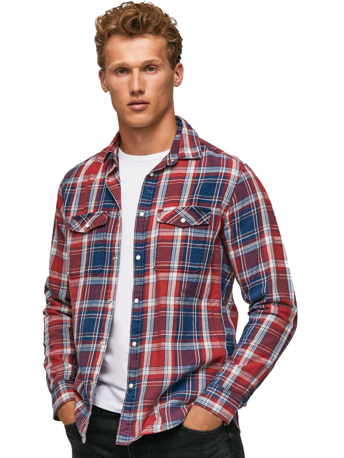 

Рубашка Pepe Jeans 'Frome', красный/синий