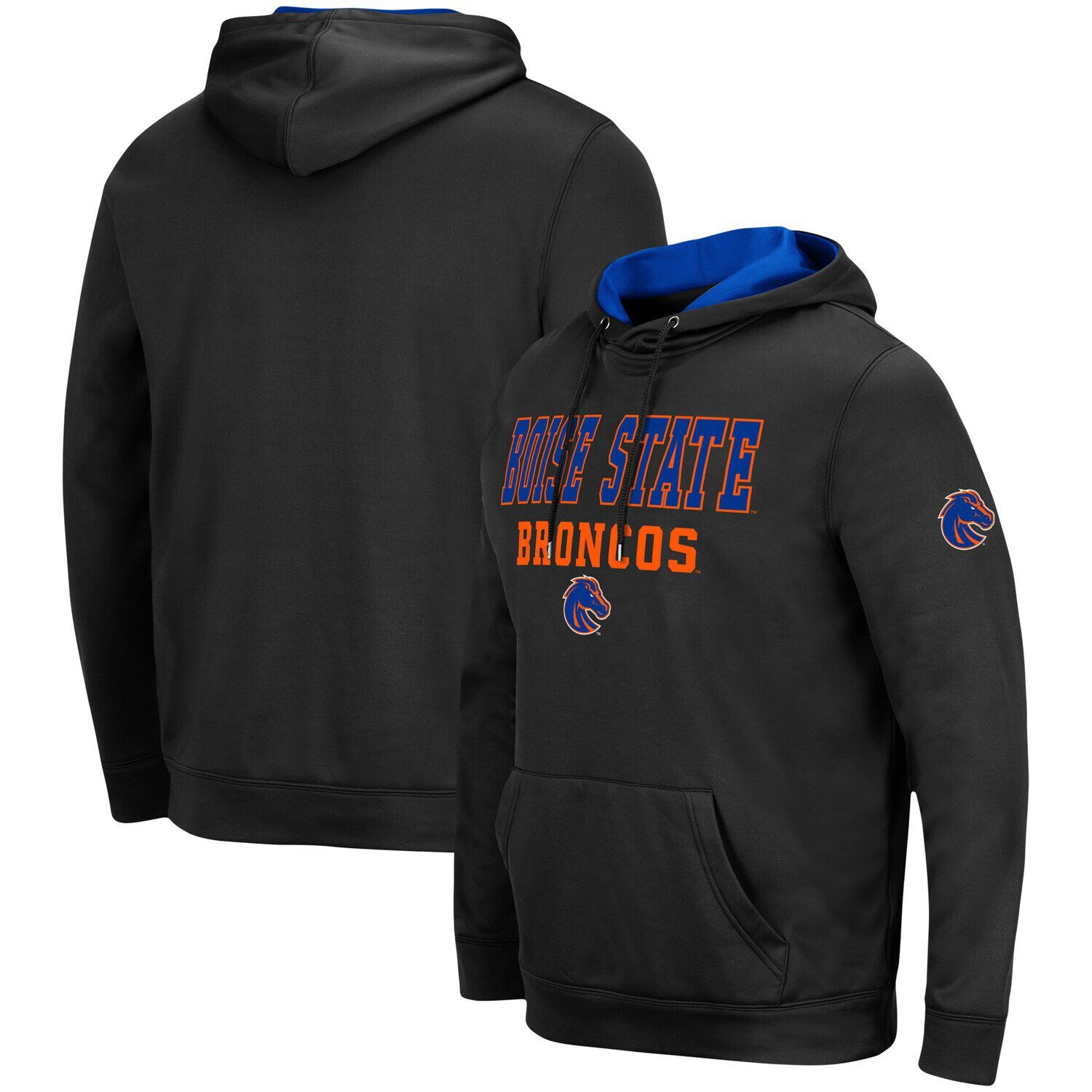 

Мужской пуловер с капюшоном Colosseum Black Boise State Broncos Sunrise