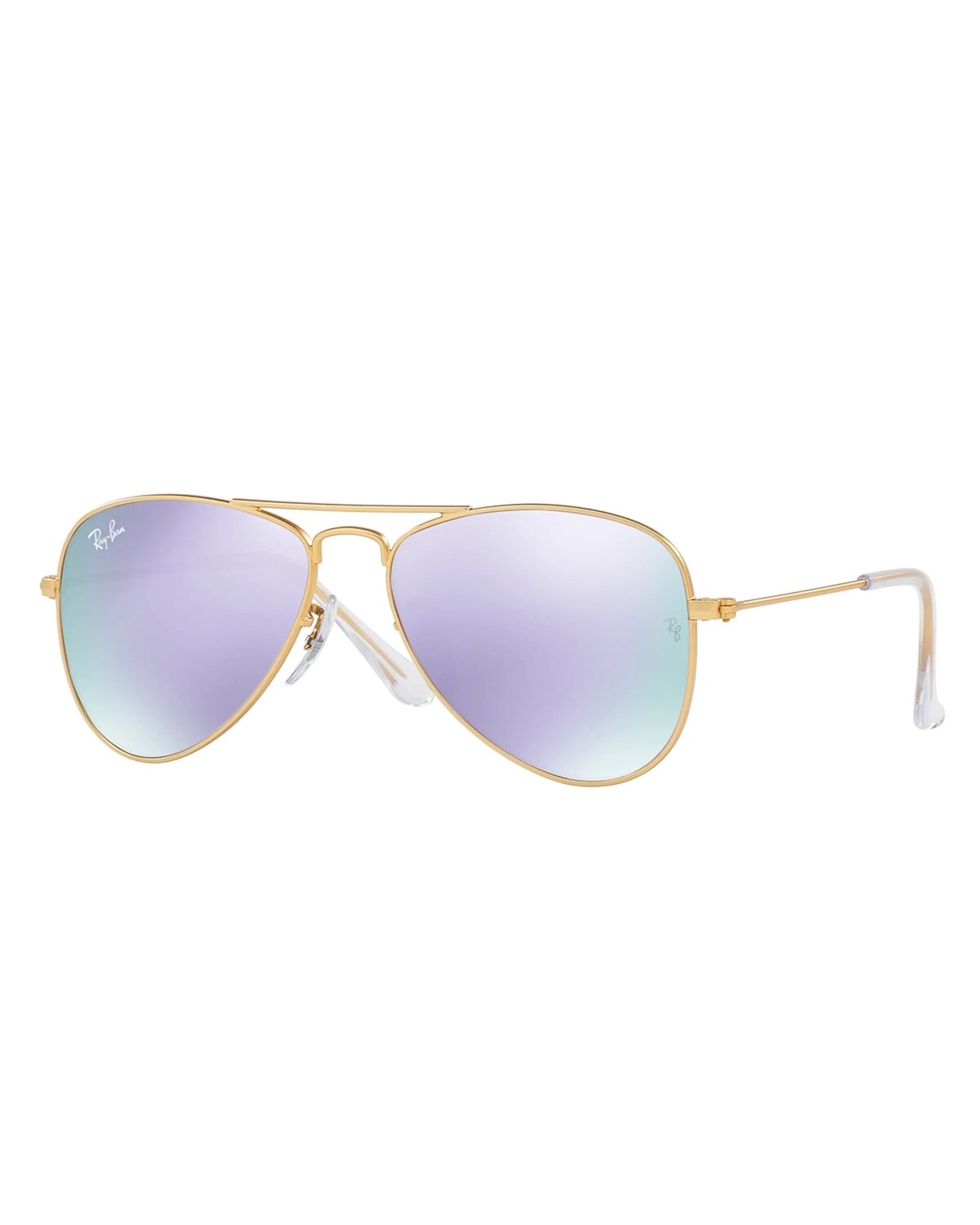 

Зеркальные солнцезащитные очки-авиаторы для девочек, 50MM Ray-Ban, золотой