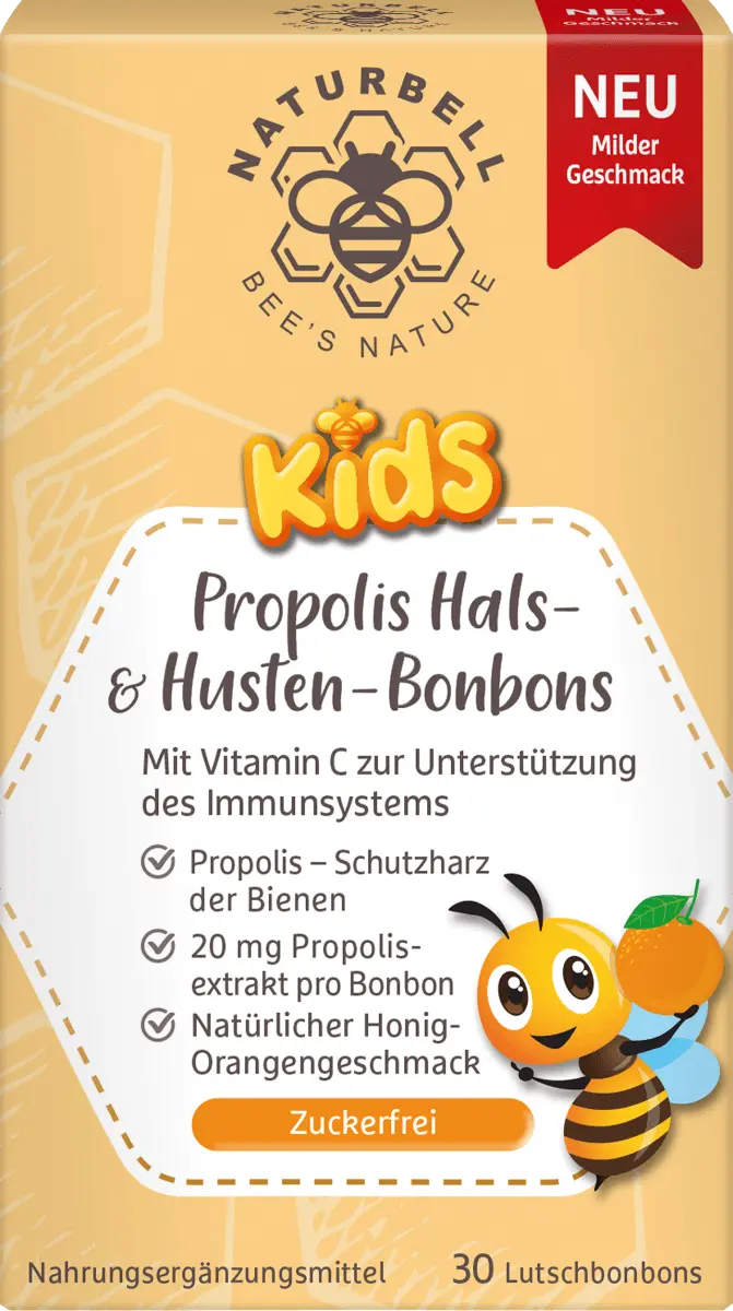 

Конфеты от кашля и горла с прополисом для детей 45г Naturbell
