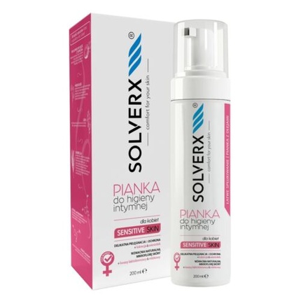 SOLVERX Пенка для интимного ухода за чувствительной кожей для женщин 200 мл