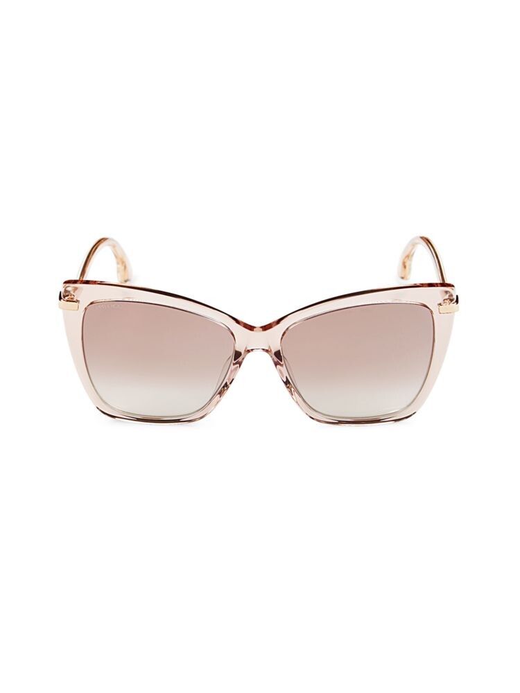 

Солнцезащитные очки «кошачий глаз» Selby 57MM Jimmy Choo, розовый