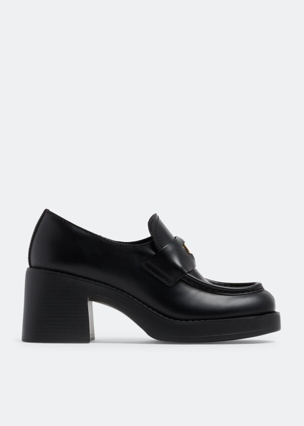 

Лоферы Miu Miu Leather Penny, черный