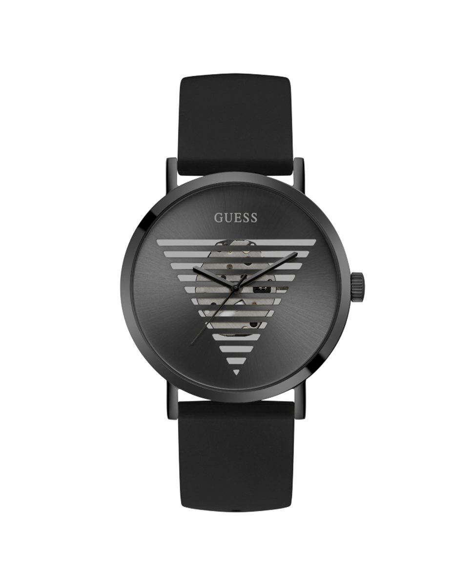 Силиконовые мужские часы Idol GW0503G3 с черным ремешком Guess, черный мужские часы mensor pewja0004802 из кожи и черного ремешка police черный