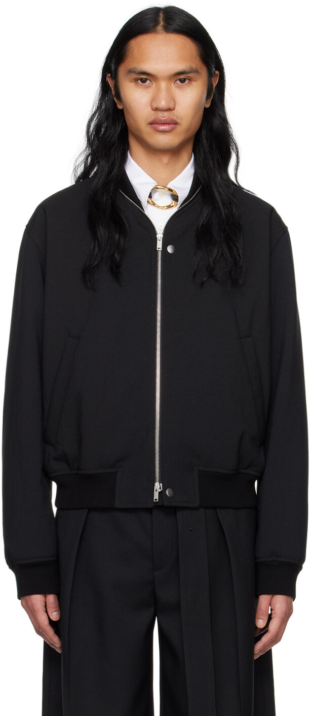 

Черный бомбер на молнии Jil Sander