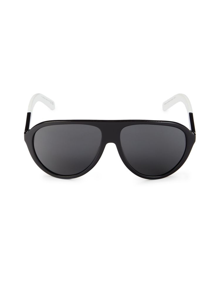 Прямоугольные солнцезащитные очки 62MM Moncler, черный