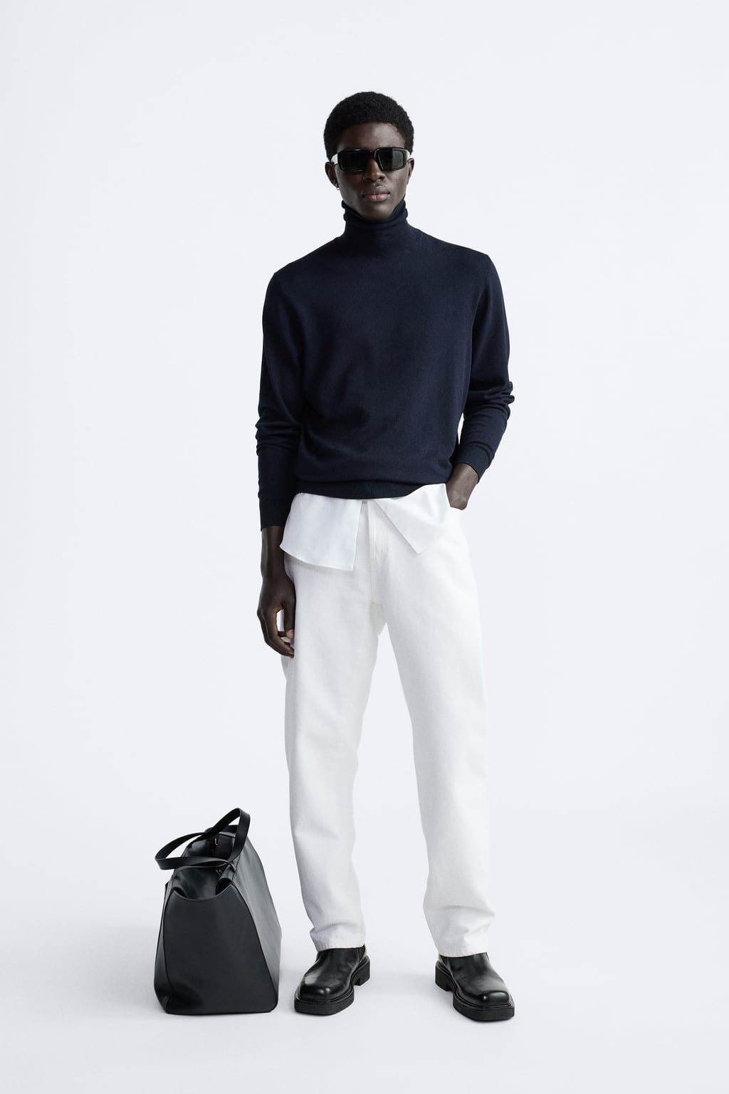 

Свитер из смесовой вискозы ZARA, синий