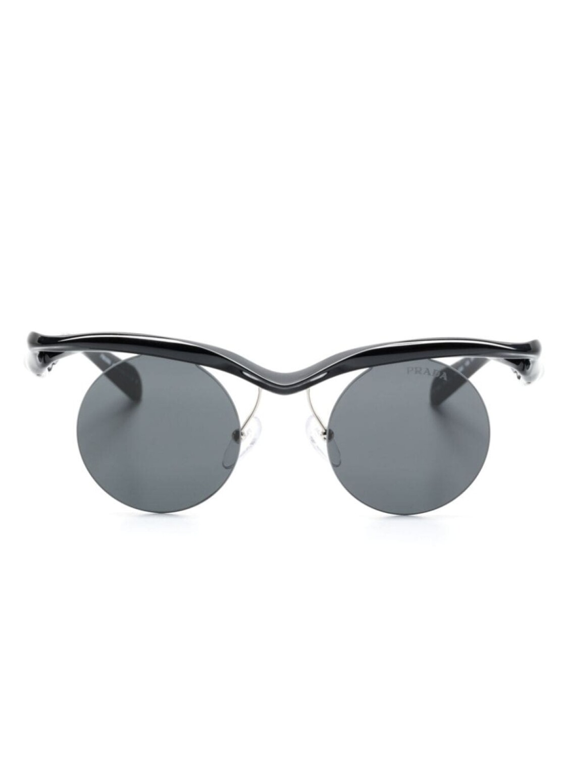 

Prada Eyewear солнцезащитные очки Morph в круглой оправе, черный