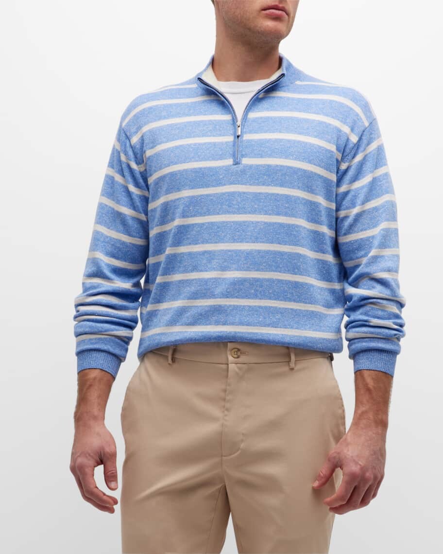 

Мужской длинный свитер с молнией на четверть Peter Millar