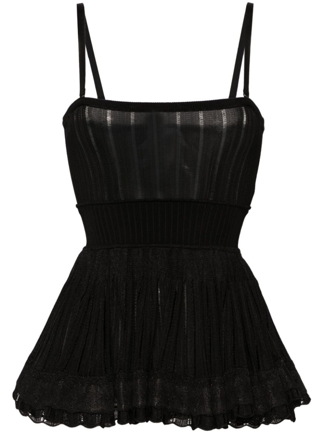 

Alaïa блузка Crinoline в рубчик, черный