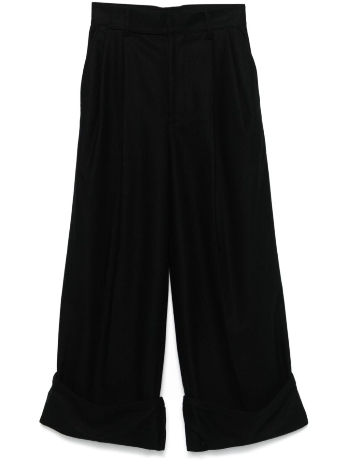 

Yohji Yamamoto брюки со складками, черный