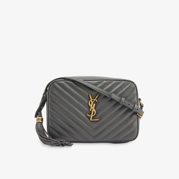 

Кожаная сумка через плечо Lou с монограммой Saint Laurent, желтый