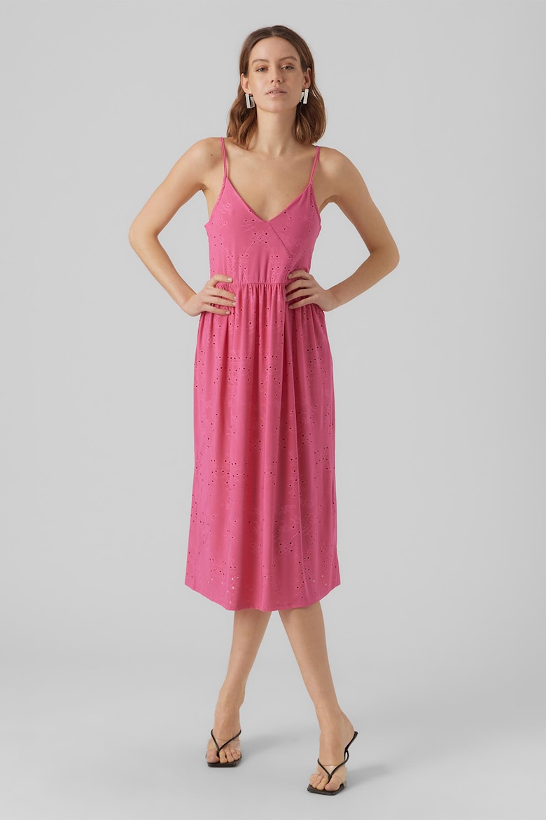 Английское кружевное платье Vero Moda, розовый