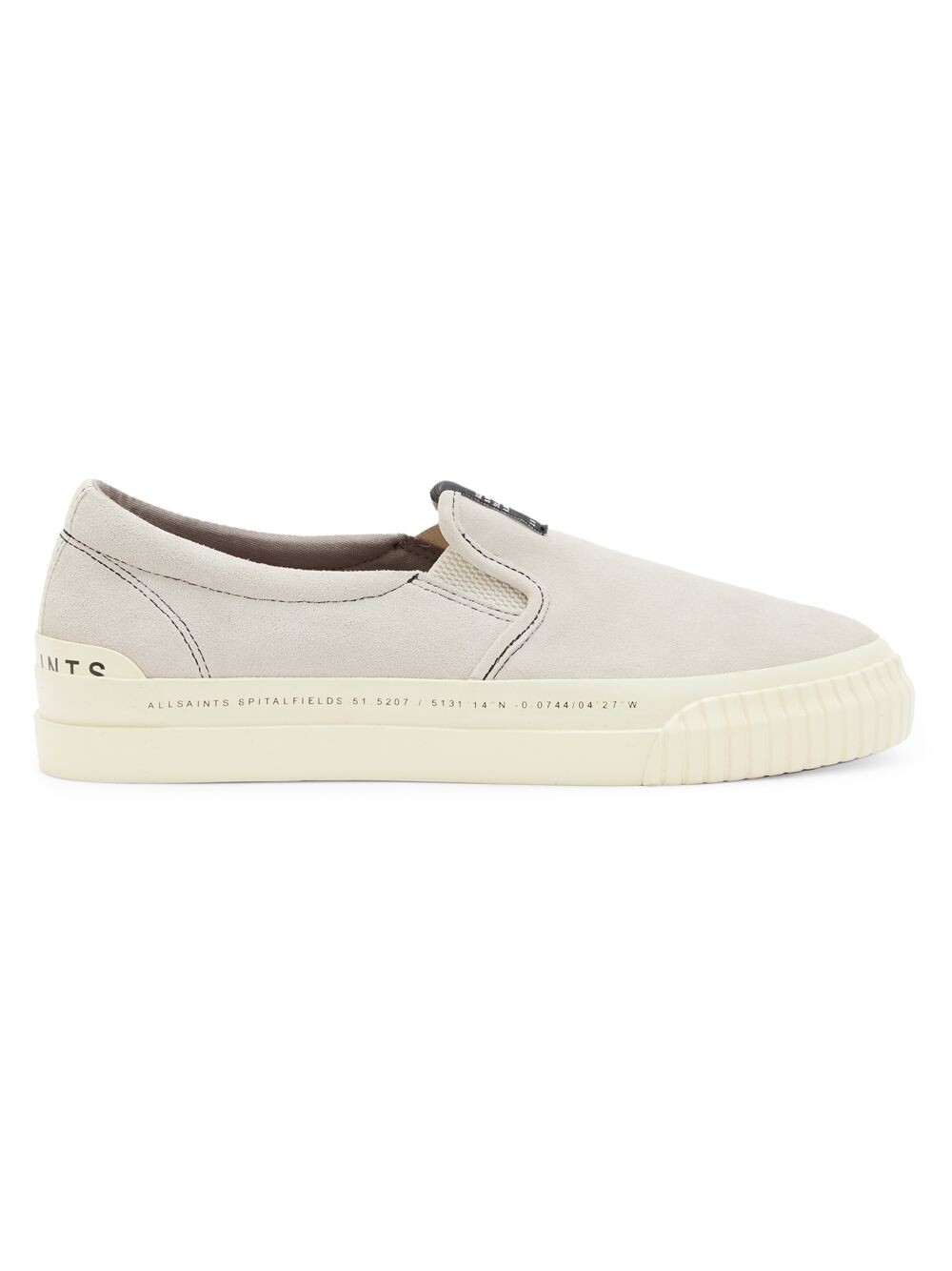 

Замшевые кроссовки Slip без шнурков AllSaints, белый