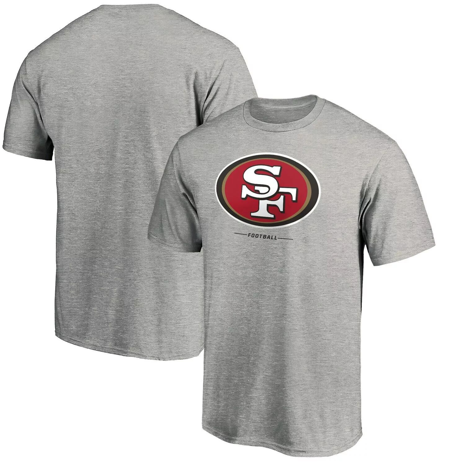 

Мужская серая футболка с логотипом San Francisco 49ers Team Lockup Fanatics