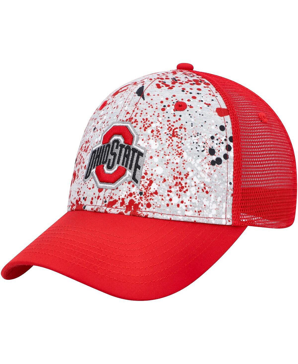 

Мужская серо-алая кепка Ohio State Buckeyes Love Fern Trucker Snapback Colosseum