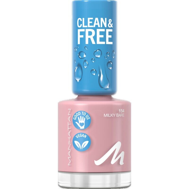 

Лак для ногтей Clean & Free 154 Milky Bare Manhattan, 8 ml