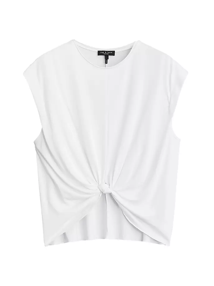 

Футболка Jenna с короткими рукавами и завязками Rag & Bone, белый