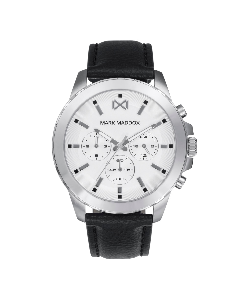 Многофункциональные мужские часы Marais из стали с черным ремешком Mark Maddox, черный
