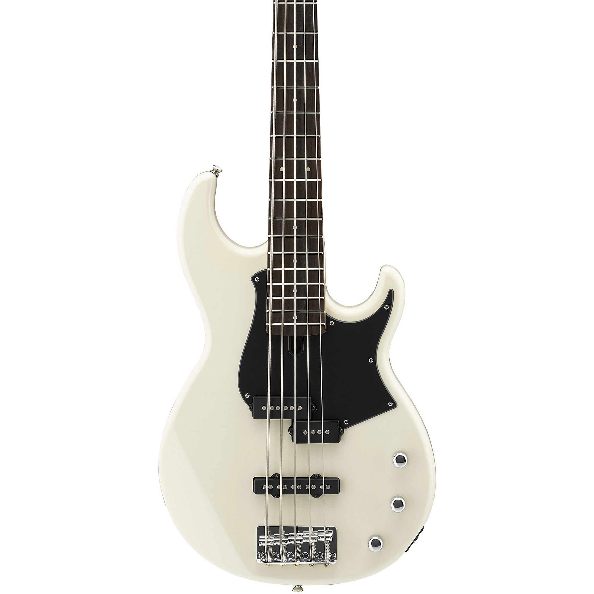 цена Yamaha BB235 5-струнная электрическая бас-гитара Vintage White Black Pearl Pickguard
