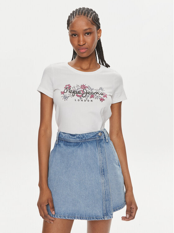 

Футболка узкого кроя Pepe Jeans, белый