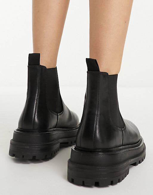 

Черные кожаные ботинки челси ASOS DESIGN Appreciate, Черный