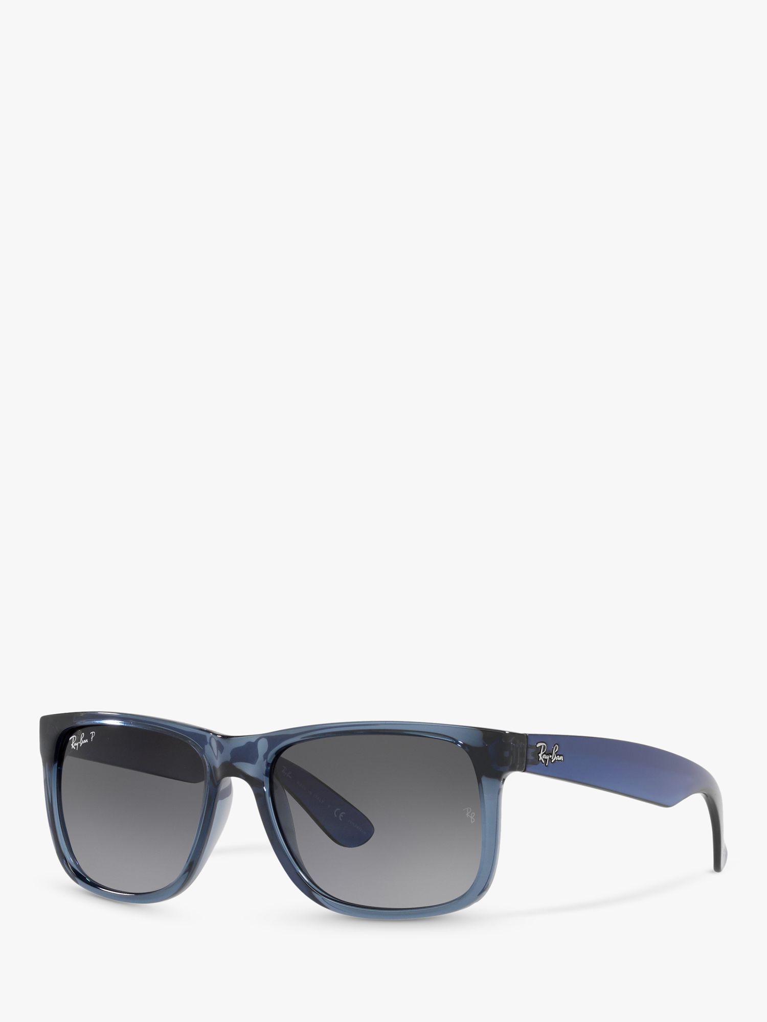 цена Мужские поляризационные солнцезащитные очки Ray-Ban RB4165 Justin Square, прозрачный синий/серый с градиентом