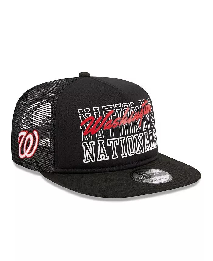 

Мужская черная кепка Washington Nationals Street Team с А-образной рамкой Trucker 9FIFTY Snapback New Era, черный