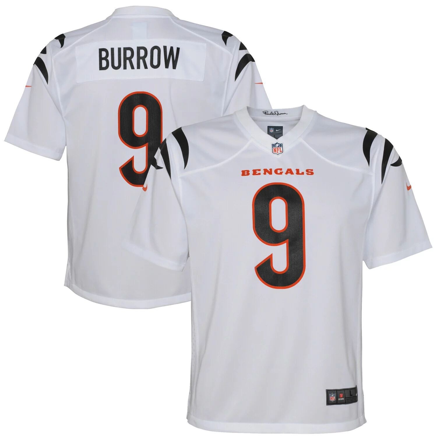 

Молодежная игровая майка Nike Joe Burrow White Cincinnati Bengals Nike