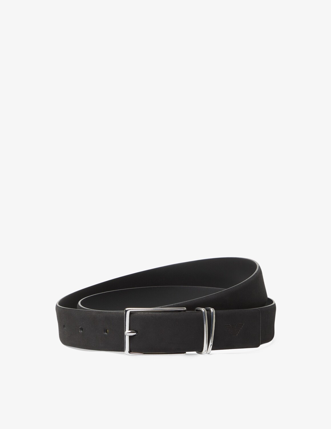 

Ремень из набука Emporio Armani, черный