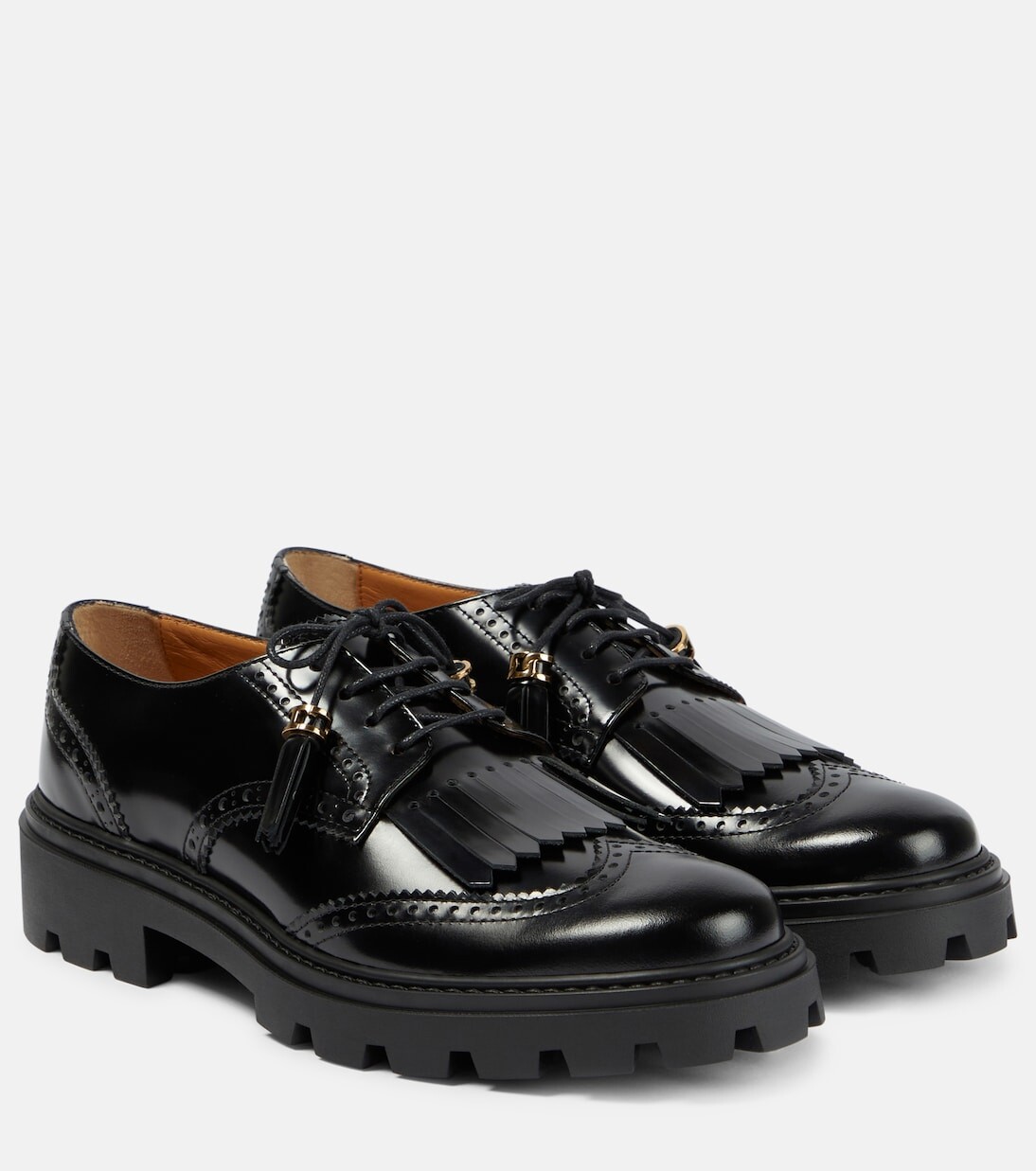 

Кожаные броги gomma с кисточками Tod'S, черный